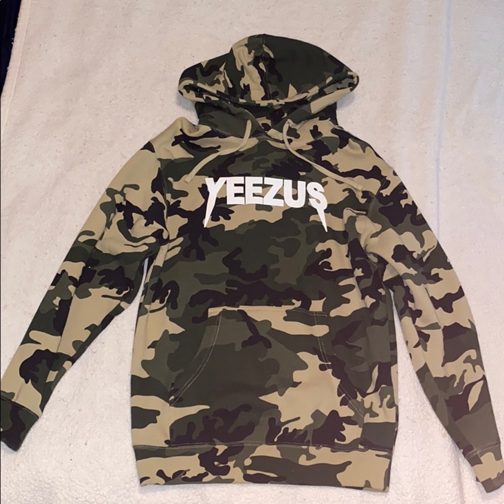 “YEEZUS” camouflage hoodie. Never worn. Brand new